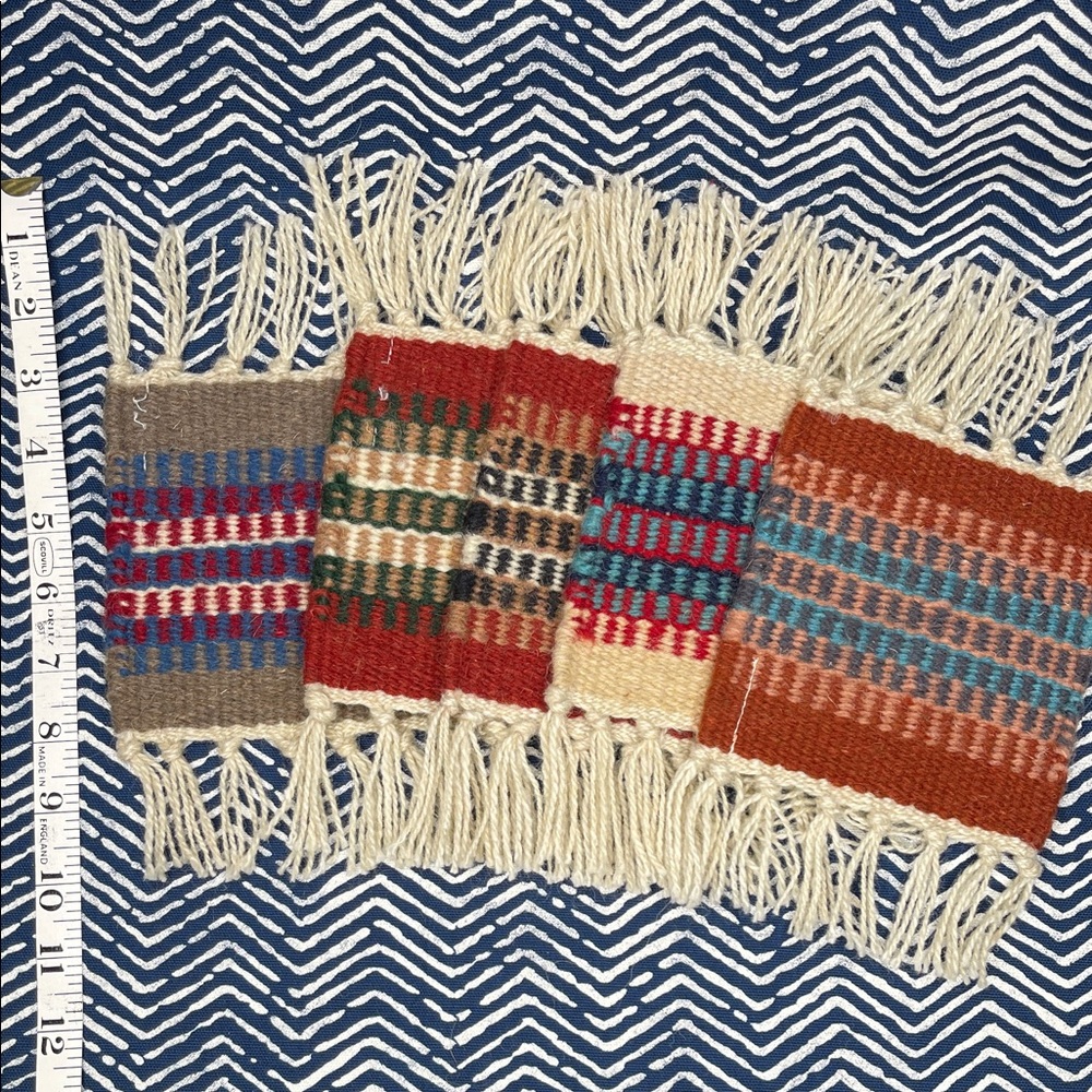 Source Unknown Vibrant Woven Coaster Set 5in x 5in